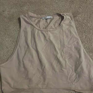 Zara tan tank top- cropped